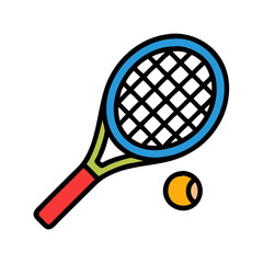 Tennis racket and ball