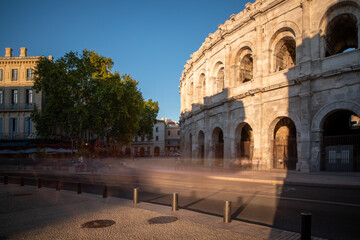 Ancient Roman amphitheatre in the Occitanie region of southern France, NImes