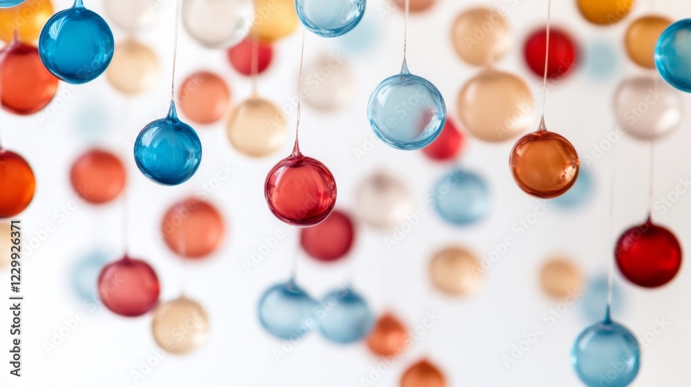 Fototapete a bubble chart with multicolored, semi-transparent circles of varying sizes, set against a simple li