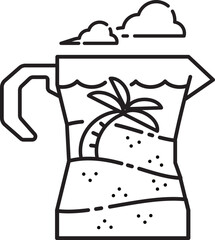 brew on the beach line icon