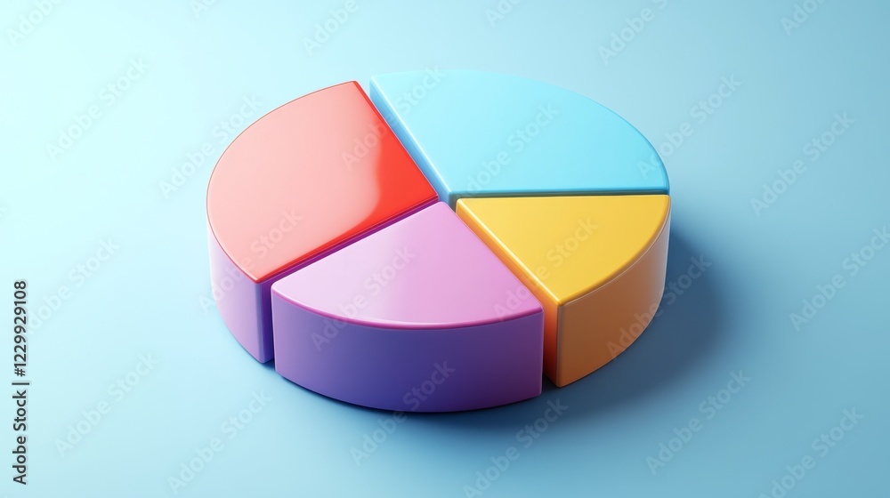 Leinwandbilder a clear, colorful pie chart illustrating the distribution of a company's operating costs, with each 