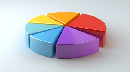 A clear, colorful pie chart illustrating the distribution of a company's operating costs, with each segment labeled and a slight D effect for added depth.