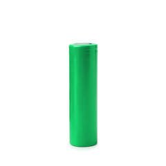 Green AA alkaline battery isolated on white