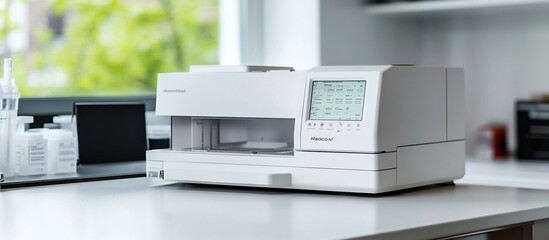 Fototapeta premium Haemonetics Haemodialysis Machine in a Modern Lab Setting