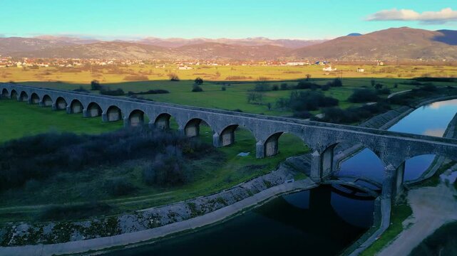 Tsar's Bridge in Niksic, Montenegro, Zeta River