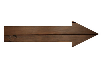 Arrow with wooden texture isolated on white