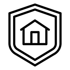 Home insurance icon. Vector line icon