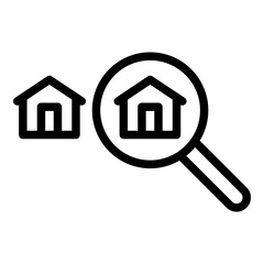 House inspection icon. Vector line icon