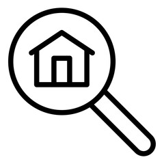 House search icon. Vector line icon