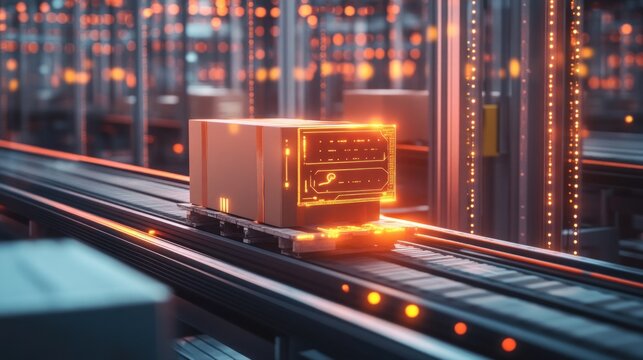 Automated Package Delivery System with Futuristic Interface