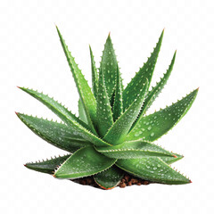 realistic 3d Aloe Vera pup isolated on white background 