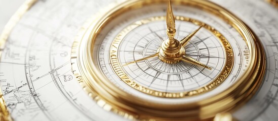 Antique Golden Compass: A Symbol of Exploration and Guidance