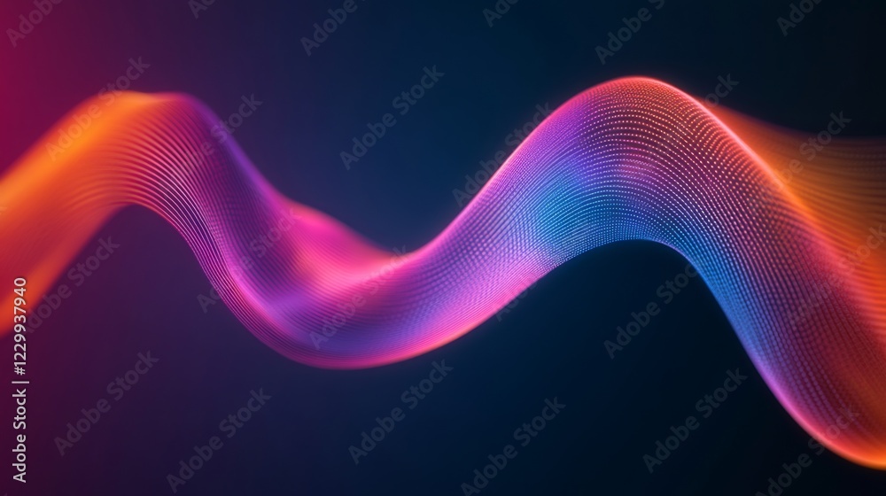 Fototapete a colorful heartbeat graph flowing smoothly across a digital display, representing the life force an