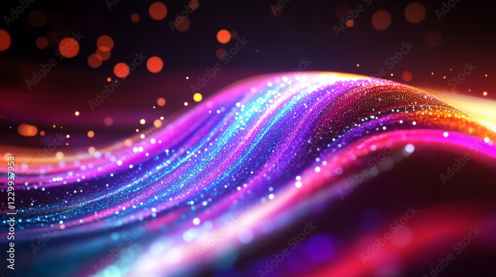 Fototapete a colorful heartbeat graph flowing smoothly across a digital display, representing the life force an