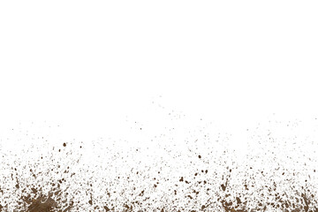 mud splash isolated transparency background.
