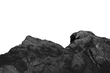 Rock isolated transparency background.