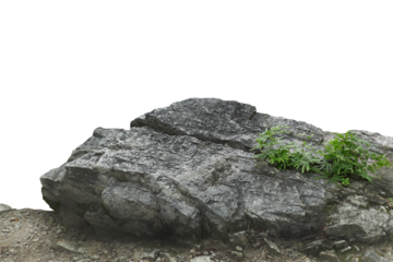 Rock isolated transparency background.