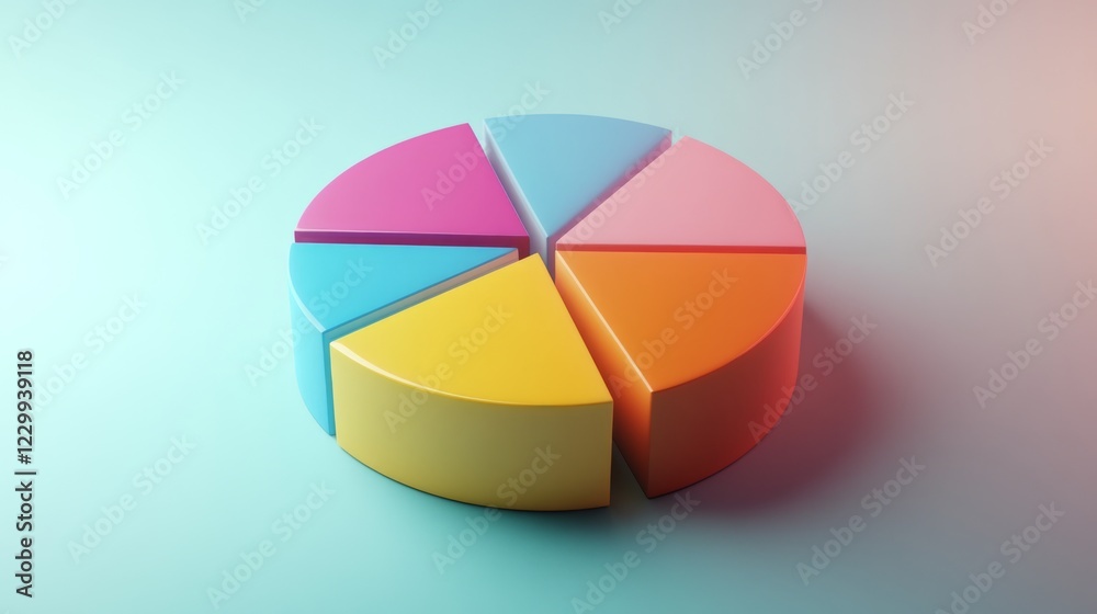 Poster a corporate-style pie chart showing a financial breakdown of company profits, with sections for expe