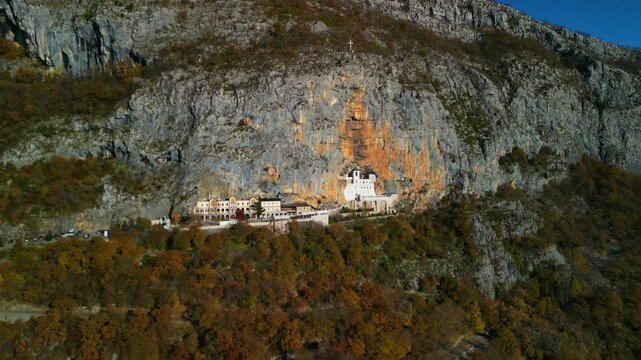  Ostrog Monastery Montenegro - aerial view
