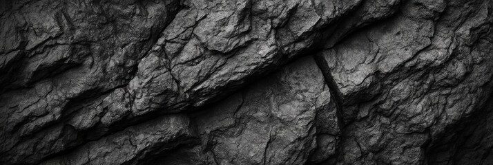 Dark Gray Rock Texture with Deep Cracks and Striations for Use as Background in Various Digital Designs and Print Media Projects