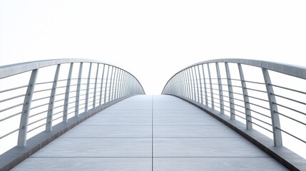Obraz premium Modern Bridge Leading to an Unseen Horizon: A Symbol of Progress and the Future