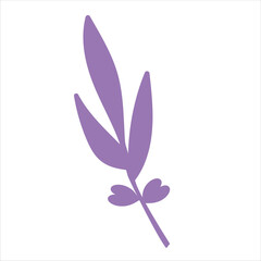 Valentine botanical object on white background. Vector object design element for Valentine's day