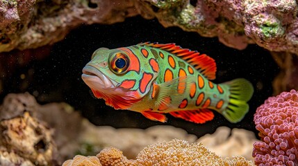 Obraz premium Vibrant Fish in a Coral Reef Habitat