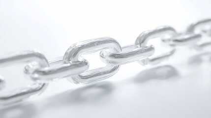 Obraz premium Silver Chain: Interconnectedness and Strength