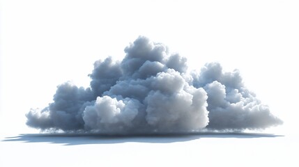 Fototapeta premium Majestic Cumulus Cloud Formation Against a White Background