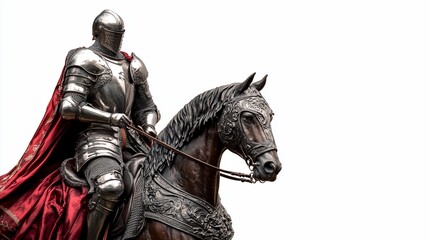 Medieval Knight on Horseback: A Majestic Statue