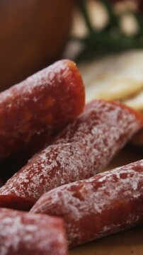 Crispy biscuits, tomatoes and carrots