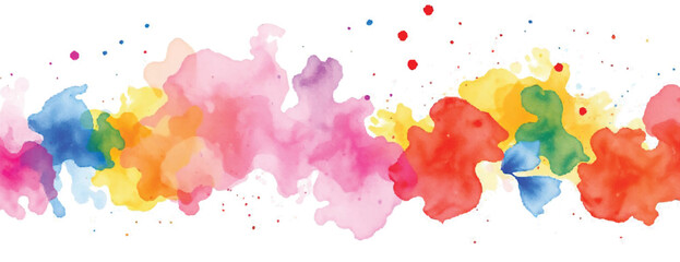 Holi colorful abstract liquid watercolor background with artistic, paint, splashes, grunge, splatter, texture, powder, Artwork for creative banner, card, template, effect, ink, blot design vector