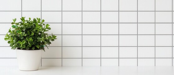 Motivational Healthy Habit Tracker on a Clean Wall with Green Plant and Neutral Decor Elements