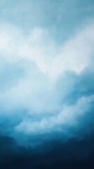 Obraz premium Abstract blue to white gradient background with soft cloud-like texture