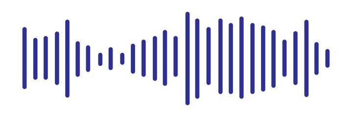 Set of radio Wave icon. Monochrome simple sound wave on transparent background. Vector sound wave icon. Music player sound bar. Record interface. Equalizer icon with soundwave line. used for mobile.