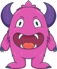 Cute and Playful Monster Illustration Cartoon