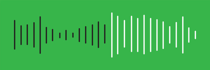 Abstract sound wave stripe lines colorful gradient equalizer isolated on transparent background in concept music, sound, technology.