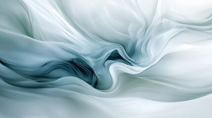 Fototapeta premium Abstract Teal and White Swirling Fabric Texture