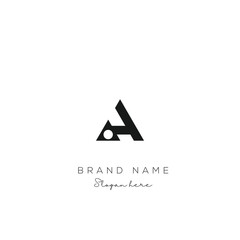 Minimal creative initial based AH logo and HA logo. Letter AH HA creative elegant monogram Black and white.