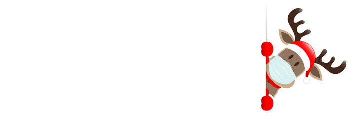 Rentier Maske Schmales Banner Rechts Au&szlig;en