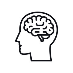 Human brain with sparkling symbol is icon for creative mind