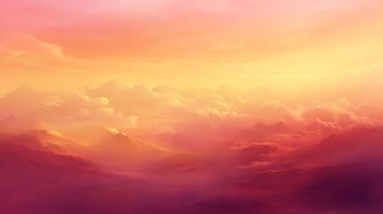 Fototapeta premium A gradient background with smooth transitions from warm orange to deep pink, creating a soft, sunset-like atmosphere with rich colors