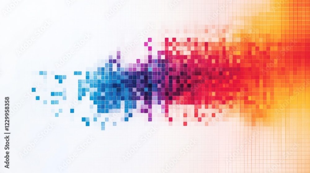 Poster a heatmap graph with gradient color blocks transitioning from cool blues to warm reds, displayed on 