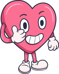 Adorable Cartoon Heart Character