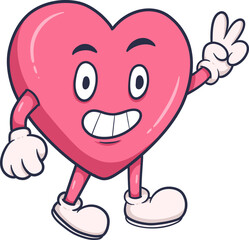 Adorable Cartoon Heart Character