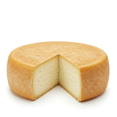 Laib K&auml;se freigestellt vor wei&szlig;em Hintergrund