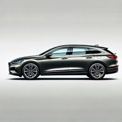 Fototapeta premium passenger car, sedan, parked in profile 