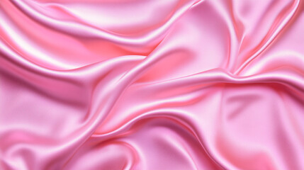 Obraz premium Smooth pink satin fabric draped elegantly for a luxurious touch in decor