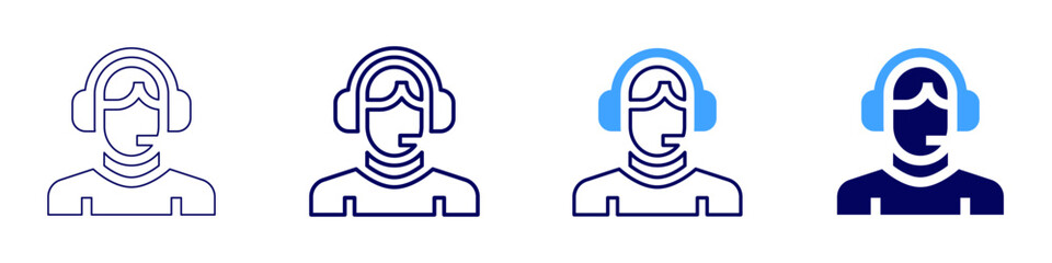 Call log insights icon in 4 different styles. Thin Line, Line, Bold, and Bold Line. Duotone style. Editable stroke