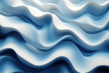 Abstract background with smooth, curved lines in white and grey, creating 3D effects, set against a dark blue backdrop. Elegant and modern design for digital and branding use.